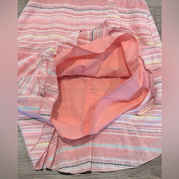 NWT! Parker Jay’s Sleeveless Fitted Ruffle Front Dress in Sunset Stripe Size 4 - Picture 9 of 12